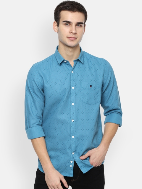 Louis Philippe Sport Men Blue Slim Fit Printed Casual Shirt