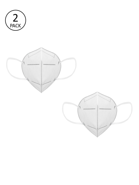 Status Unisex 2Pcs 4Ply Certified N95 Protective Outdoor Face Masks, White