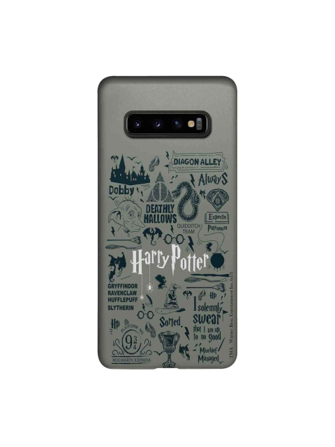 macmerise Grey & Green Harry Potter Infographic Samsung Galaxy S10 Plus Back Case