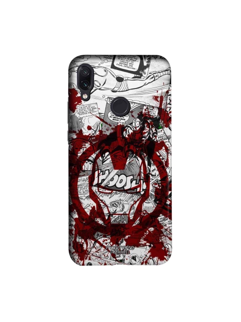 macmerise Red & Black Marvel Comics Splash Out Ironman Sublime Xiaomi Redmi Note 7 Back Case