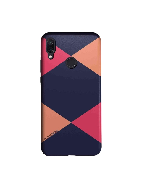 macmerise Blue & Peach-Coloured Criss Cross Blupink Sublime Xiaomi Redmi Note 7 Back Case