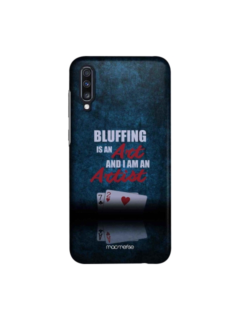 macmerise Teal Blue & WhiteArt Of Bluffing Sublime Samsung A70 Back Cover
