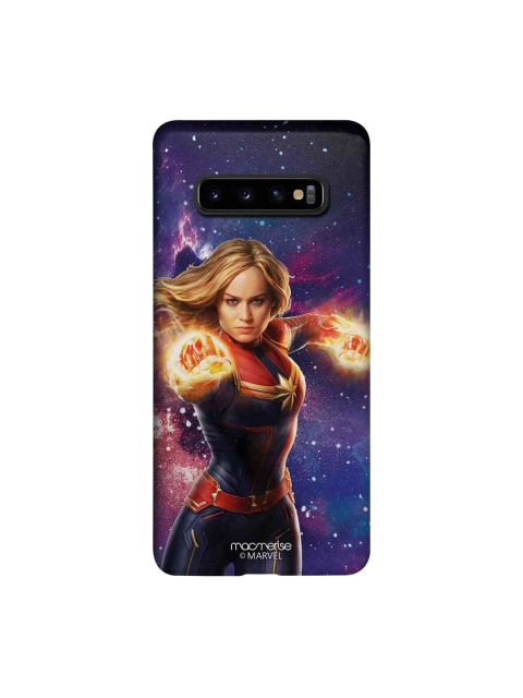 macmerise Blue & Red Marvel Comics Fierce Captain Marvel Sublime Samsung Galaxy S10 Plus Back Case