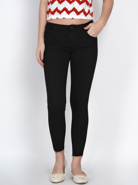 Deal Jeans Women Black Skinny Fit Mid-Rise Clean Look Jeans