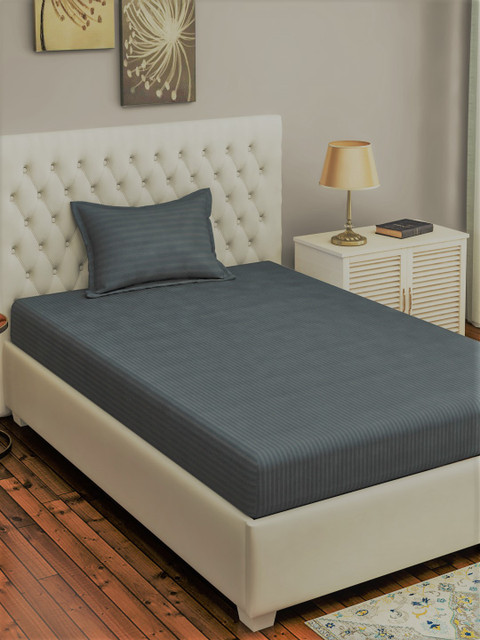 URBAN SPACE Grey Striped 220 TC Cotton 1 Single Bedsheet with 1 Pillow Covers
URBAN SPACE Grey Striped 220 TC Cotton 1 Single Bedsheet with 1 Pillow Covers