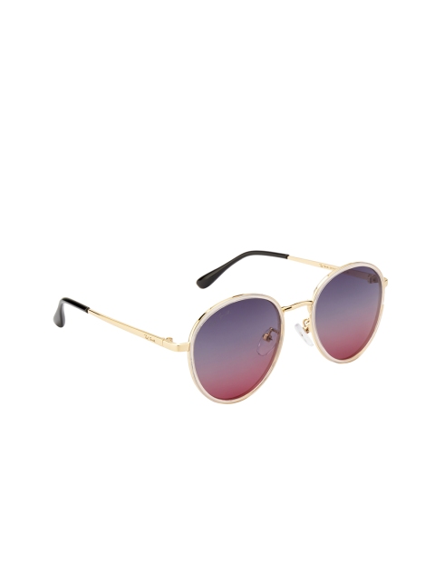 Ted Smith Unisex Round Sunglasses TS-S19927_T69, Purple