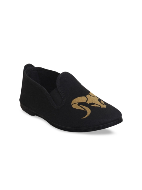 SCENTRA Unisex Black & Brown Slip-On Sneakers