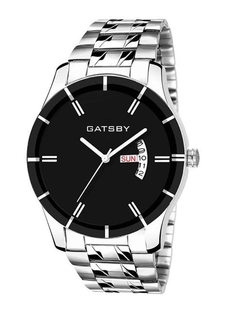 Gatsby Men Silver & Black Analogue Watch GTG136