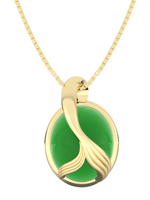 Mia by Tanishq 14kt DisneyAriel Gold Pendant, Yellow