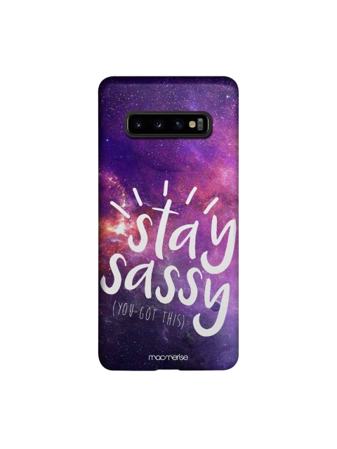 macmerise Purple & White Stay Sassy Sublime Samsung Galaxy S10 Plus Back Case