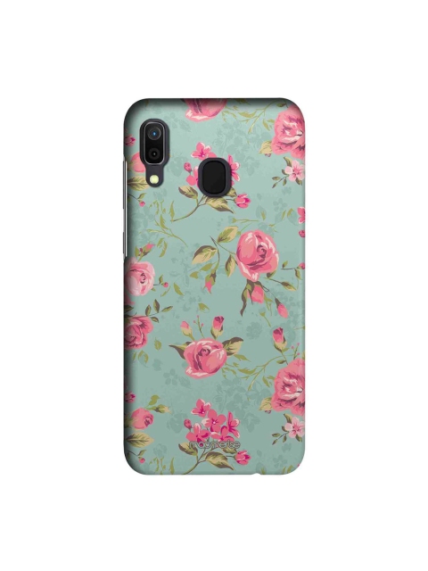 macmerise Green & Pink Flowers Sublime Samsung Galaxy A30 Back Case