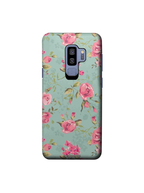 macmerise Teal Blue & Pink Flowers Sublime Samsung Galaxy S9 Plus Back Case