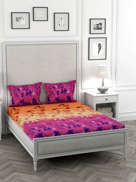 STELLAR HOME Multicoloured Floral TC Poly Satin 1 Bedsheet with 2 Pillow Covers, Multi
STELLAR HOME Multicoloured Floral TC Poly Satin 1 Bedsheet with 2 Pillow Covers, Multi