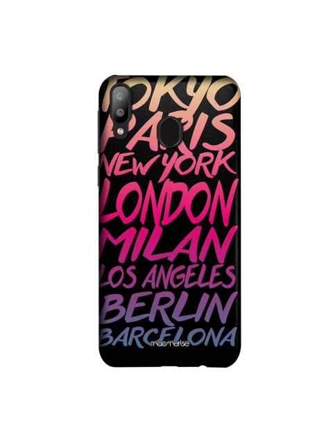 macmerise Black & Pink Fashion Cities Printed Sublime Samsung Galaxy M20 Back Case