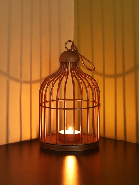 ExclusiveLane Copper The Small Wonder Handwired Hanging Table Tea-Light Candle Holder