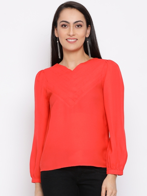 ALL WAYS YOU Women Red Solid Top