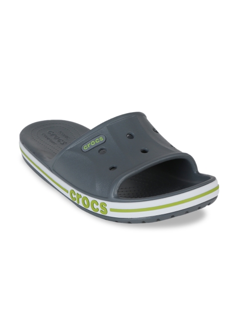 Crocs Unisex Grey Solid Sliders