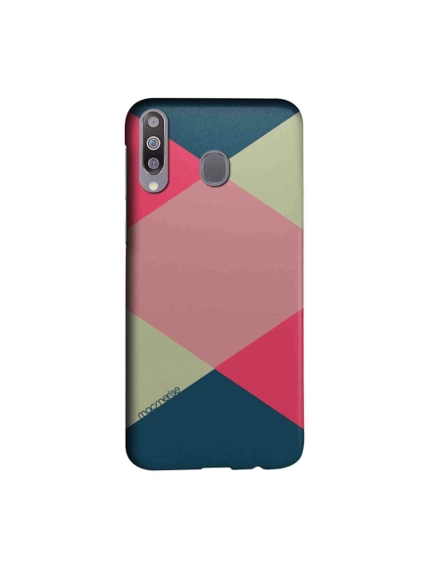 macmerise Pink & Teal Blue Criss Cross Samsung Galaxy M30 Back Case