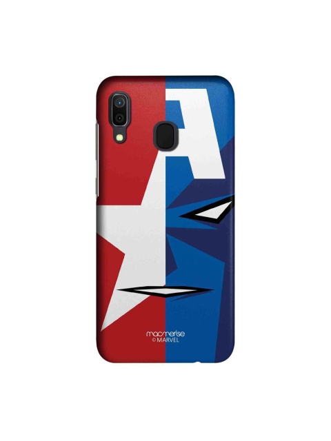 macmerise Blue & Red Marvel Comics Face Focus Captain America Sublime Samsung Galaxy A30 Back Case