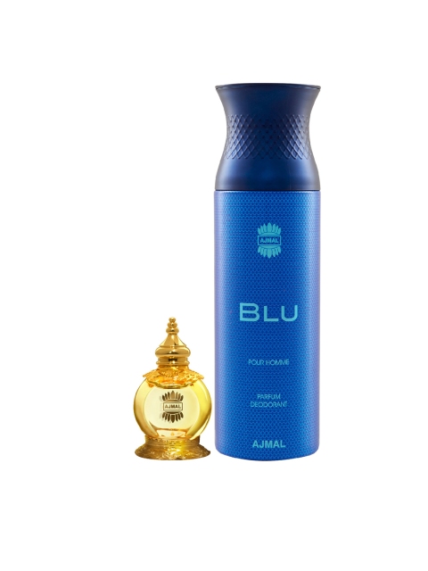 Ajmal Set of 2 Mukhallat AL Wafa CP Oil Oriental Attar and Blu Homme Deodorant 212 ml, Multi
Ajmal Set of 2 Mukhallat AL Wafa CP Oil Oriental Attar and Blu Homme Deodorant 212 ml, Multi