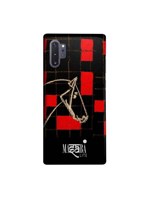 macmerise Black & Red Masaba Checkered Horse Samsung Galaxy Note 10 Plus Back Case