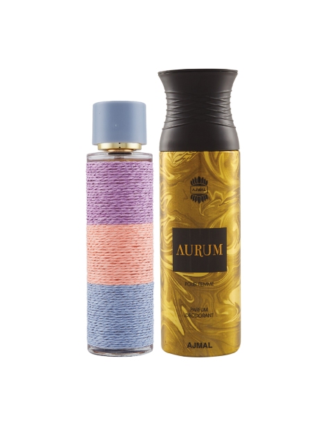 Maryaj Set of 2 Deuce Femme Floral Fruity Perfume and Aurum Femme Deodorant 300 ml, Multi
Maryaj Set of 2 Deuce Femme Floral Fruity Perfume and Aurum Femme Deodorant 300 ml, Multi