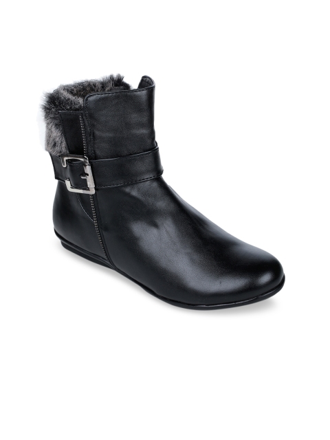 Bruno Manetti Women Black Flat Boots