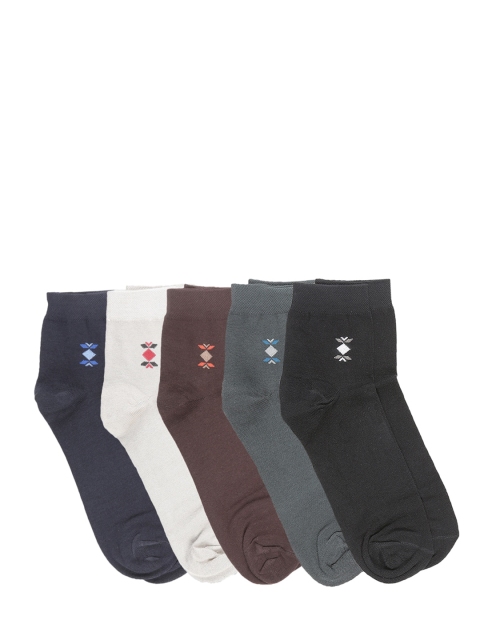 Dollar Men Pack Of 5 Assorted Ankle-Length Socks