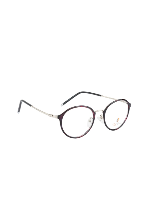 Ted Smith Unisex Maroon Solid Full Rim Round Frames TS-NC-9300_C46