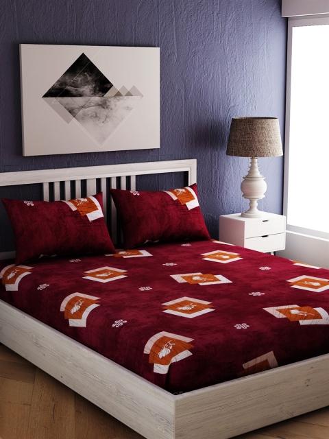 EverHOME Maroon & Brown Geometric 250 TC Cotton 1 King Bedsheet with 2 Pillow Covers
EverHOME Maroon & Brown Geometric 250 TC Cotton 1 King Bedsheet with 2 Pillow Covers
