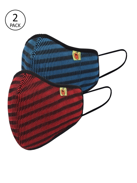 Marc Loire Unisex Pack Of 2 Reusable 6-Ply Outdoor Protective Masks, Multi