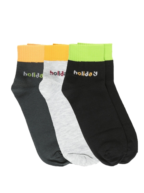 Dollar Men Pack of 3 Assorted Ankle-Length Socks