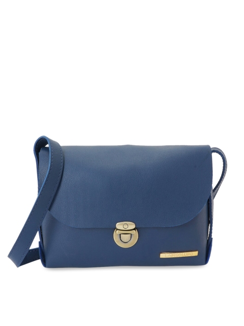 Lapis O Lupo Blue Solid Sling Bag
