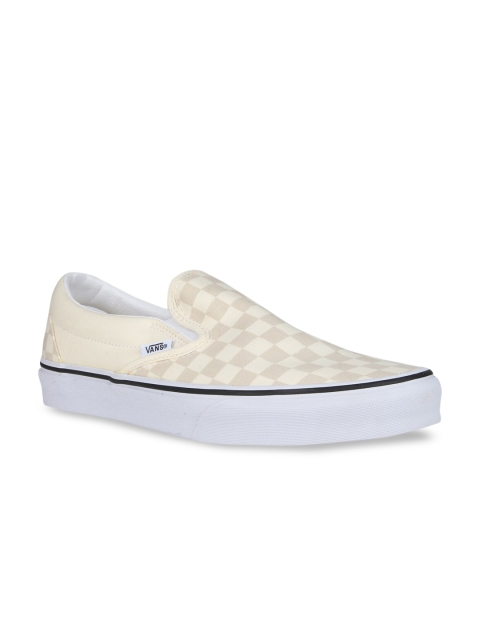 Vans Unisex Cream-Coloured Slip-On Sneakers