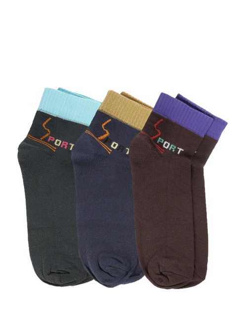 Dollar Men Pack of 3 Assorted Ankle-Length Socks