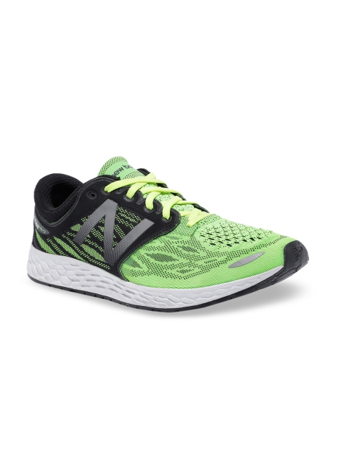 New Balance Men Fluorescent Green & Black ZANTEV3 Running Shoes