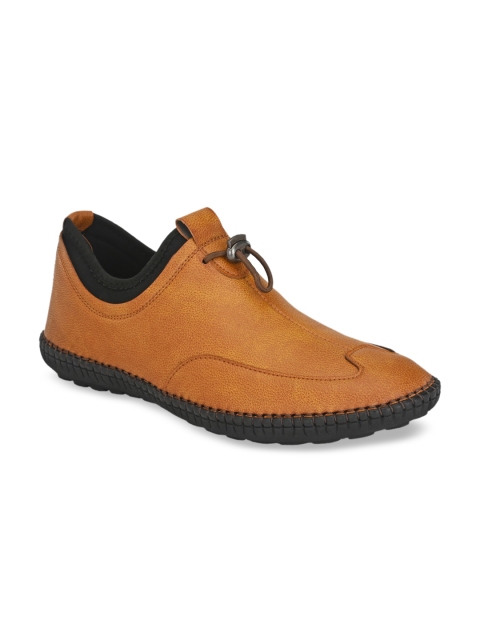 Fentacia Men Tan Brown Slip-On Sneakers