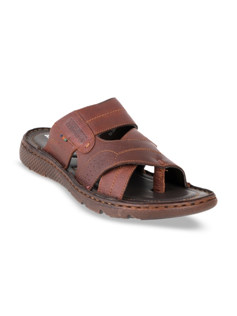 Buckaroo Men Brown Leather Comfort Sandals