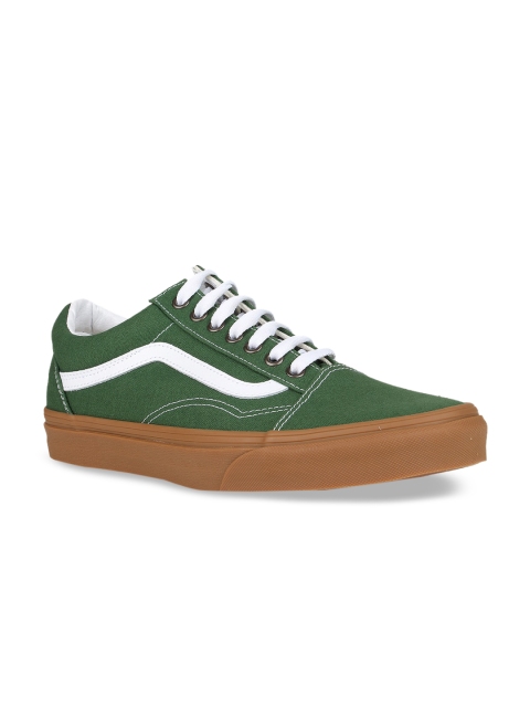 Vans Unisex Green Solid Sneakers