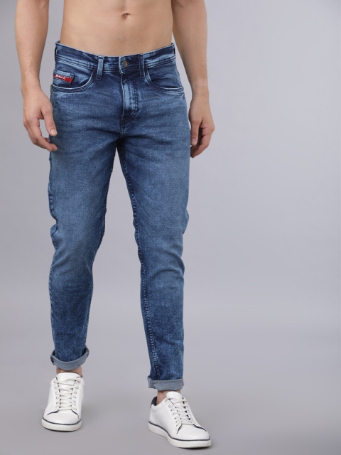Ecko Unltd Men Blue Tapered Fit Mid-Rise Clean Look Stretchable Jeans