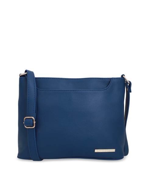 Lapis O Lupo Blue Solid Sling Bag