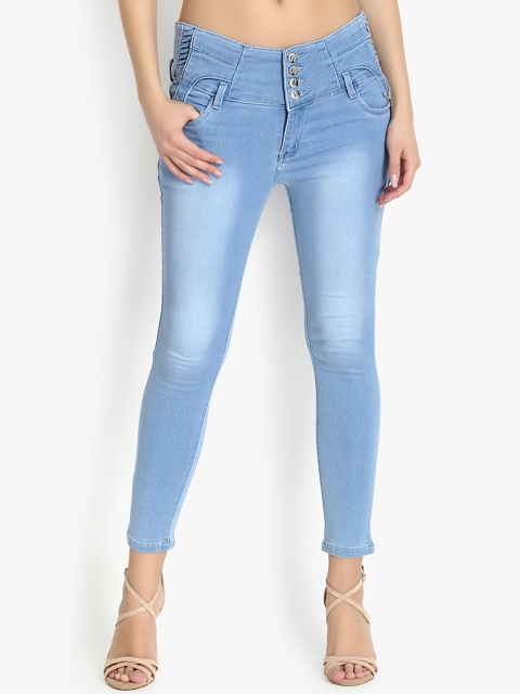 Perfect Outlet Women Blue Skinny Fit High-Rise Clean Look Jeans