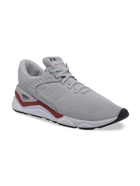 New Balance Men Grey Woven Design Sneakers