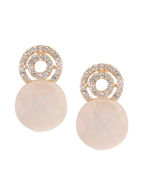 Sia Art Jewellery Gold-Plated Circular Drop Earrings