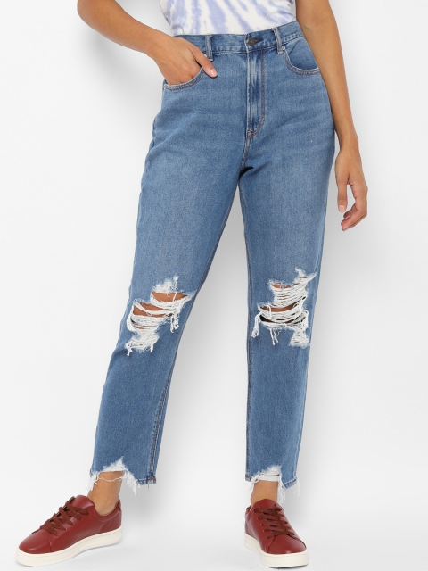 AMERICAN EAGLE OUTFITTERS Women Blue Regular Fit Mid-Rise Mildly Distressed Mom Jeans
AMERICAN EAGLE OUTFITTERS Women Blue Regular Fit Mid-Rise Mildly Distressed Mom Jeans