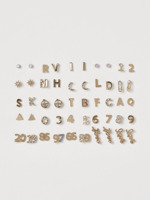 H&M Women Gold-Toned 25 Pairs Stud Earrings