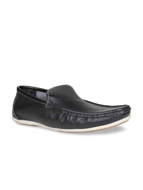 Regal Men Black Leather Loafers
