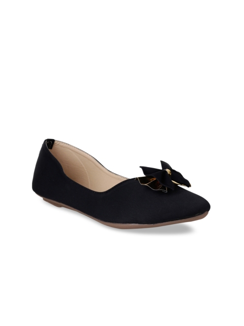 Shoetopia Women Black Solid Ballerinas