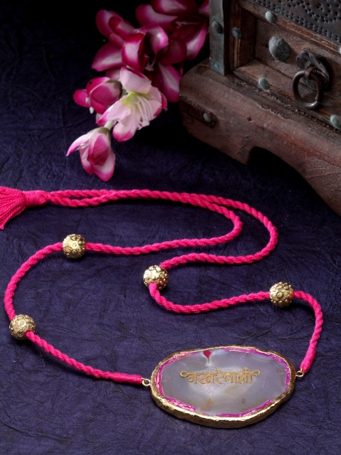 DUGRISTYLE Pink Nakhrewali Copper Necklace
