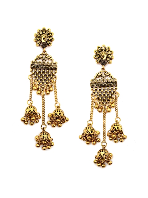 Sia Art Jewellery Gold Classic Jhumkas
